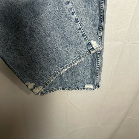AMO Denim Frida Wide Leg Distressed Blue Jeans Size 28 - Picture 4 of 8